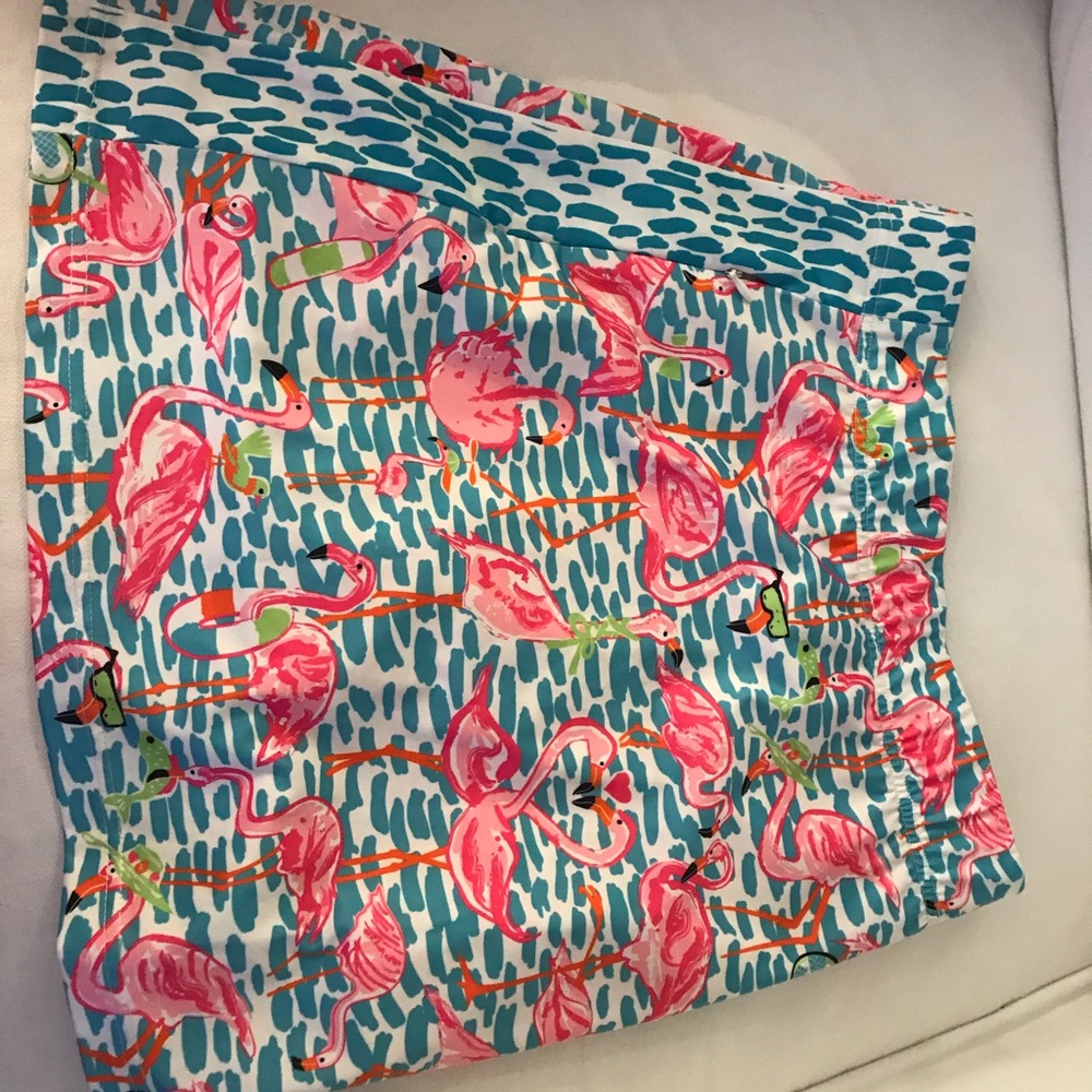 Gretchen Scott skort with flamingos